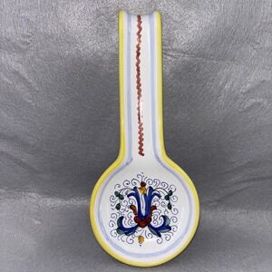Deruta Arte‎ D'Italia Imports Hand Painted Spoon Rest Made in Italy EUC